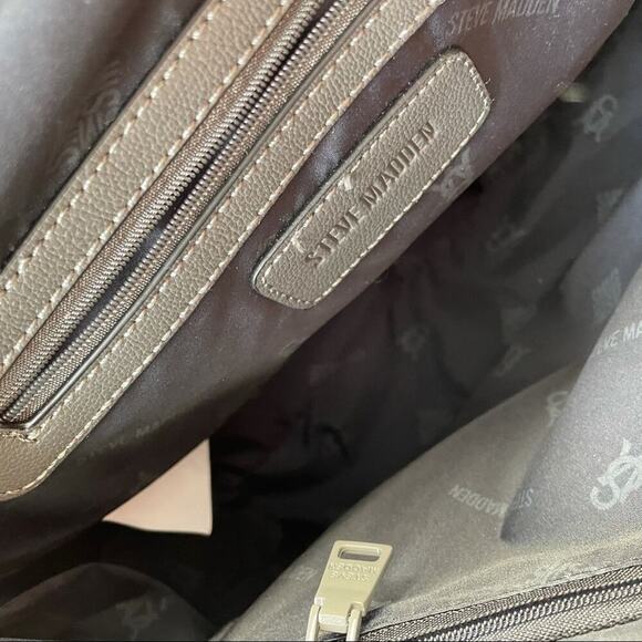 🆕 Steve Madden Baviana Satchel in charcoal arm bag NWT - Picture 15 of 16